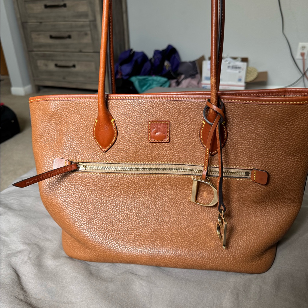 Euc!Vintage Dooney & Bourke Brown Leather Tote Bag
